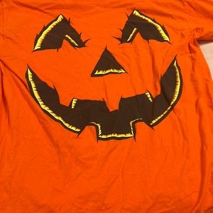 Halloween pumpkin face tshirt